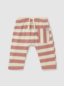 Pantaloni Pull-up in Jersey e Lino a Righe