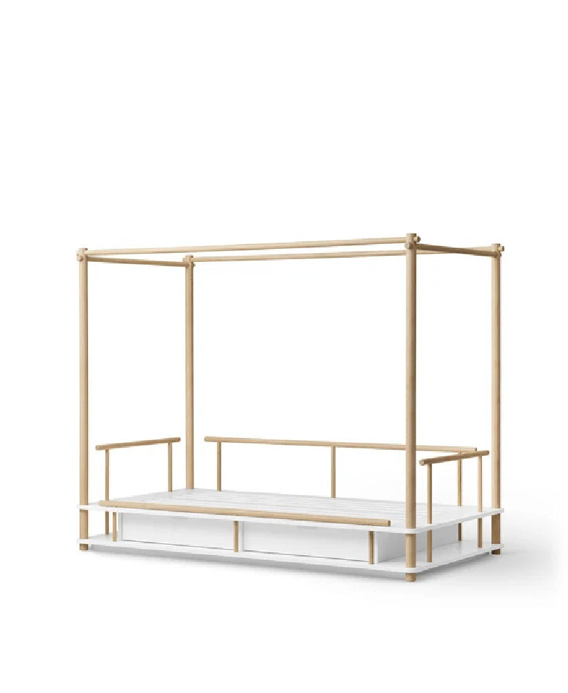 Letto in Rovere Massello 'Camp Nomad Canopy Bed'- 90 x 180 cm