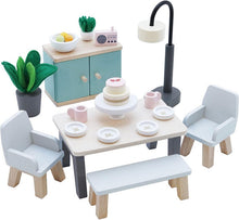 Set Arredo Sala da Pranzo in Legno per Casa delle Bambole Le Toy Van