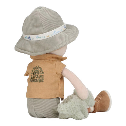 Peluche Bambola di Stoffa 'Jim Safari Ranger' Little Dutch con Coccodrillo (35 cm)