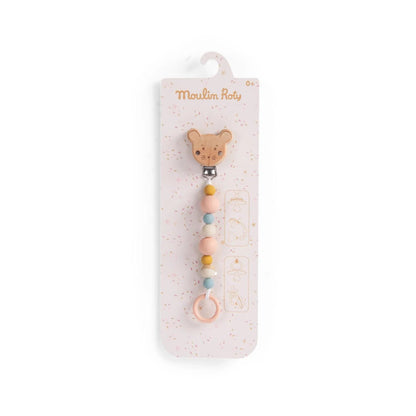 Catenella Portaciuccio in Legno e Silicone Moulin Roty