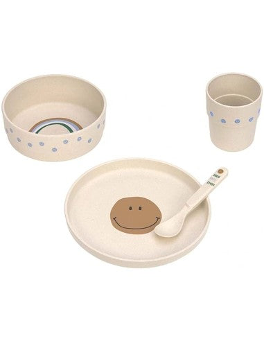 Set piatti 4 pezzi - Ciotola, piatto,bicchiere e cucchiaio