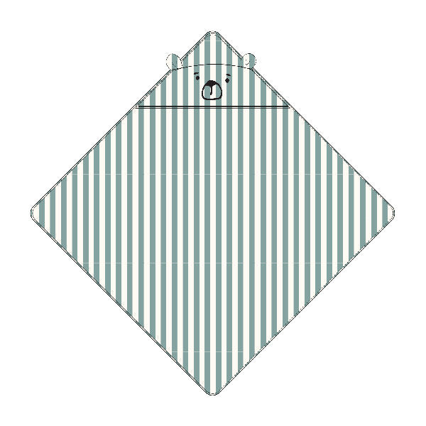 Accappatoio a triangolo baby Albert - con cappuccio - 100% Cotone biologico