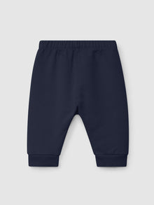 Pantaloni pull-up in morbida felpa di cotone biologico