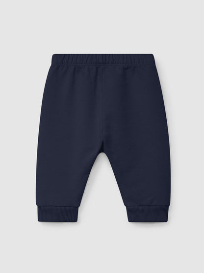 Pantaloni pull-up in morbida felpa di cotone biologico