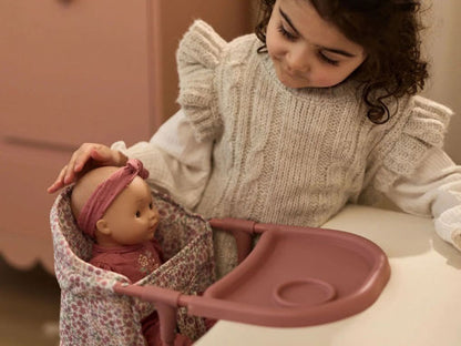 Sedia da Tavolo per Bambole 'Little Dutch' con Vassoio (Fantasia Floreale Rosa)