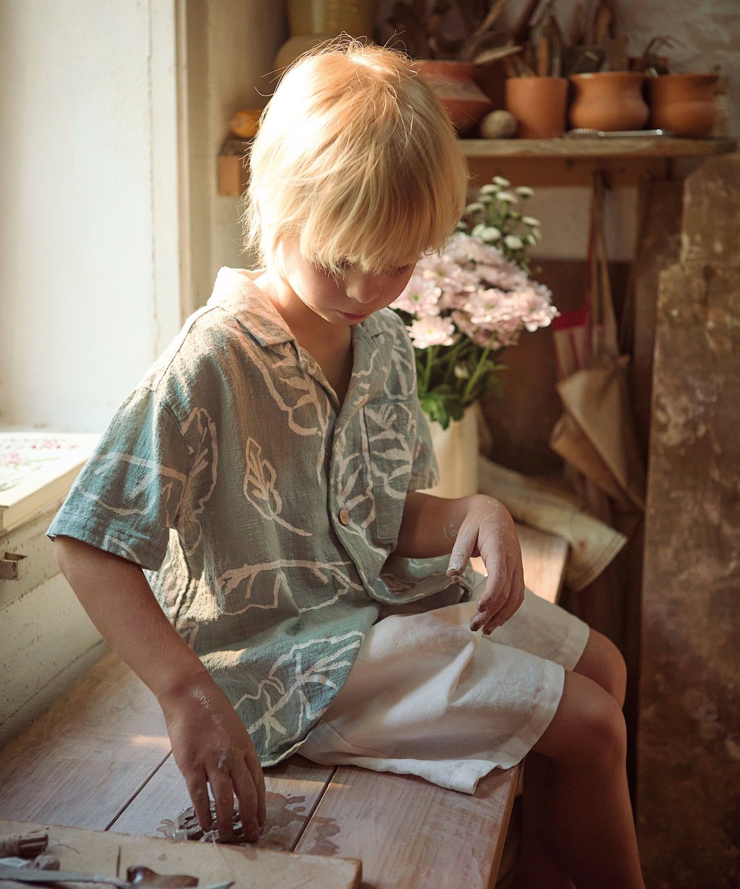 Camicia in tessuto stampato