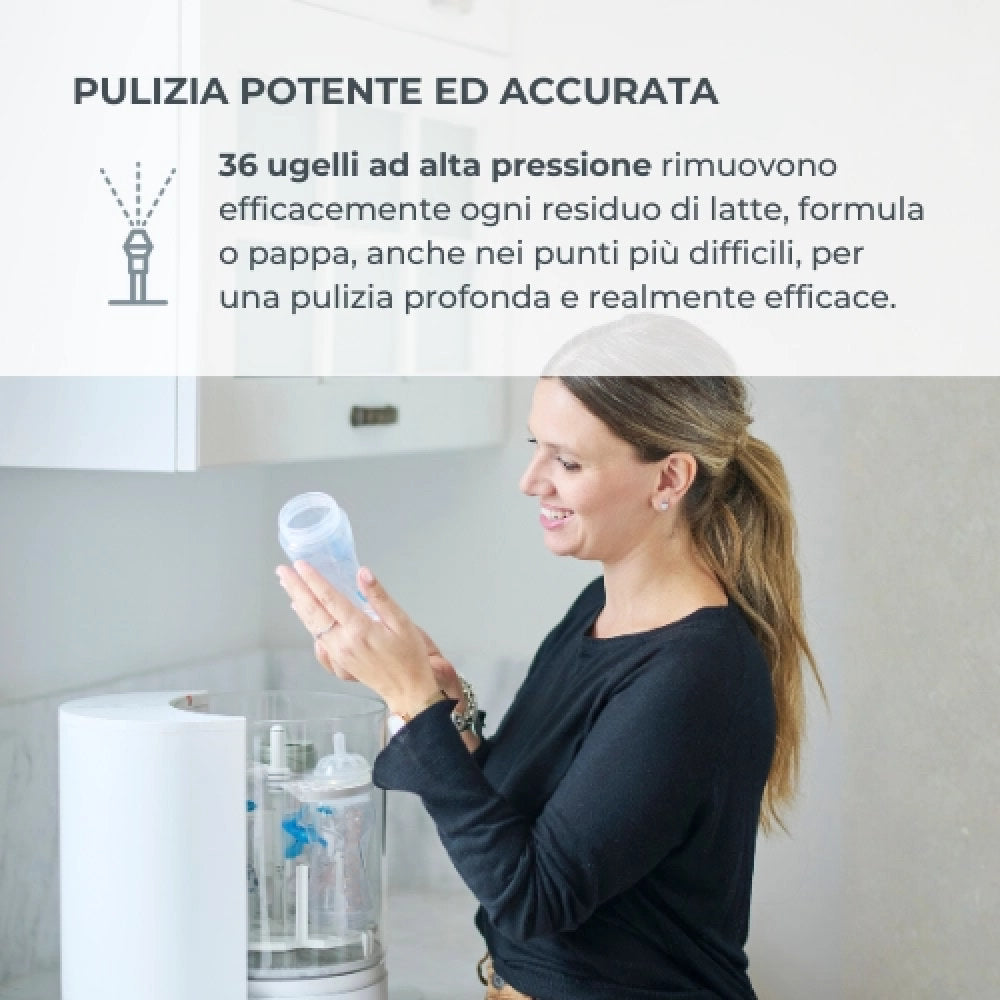 Lavabiberon Automatico 3 in 1 Linda (Lava, Sterilizza e Asciuga)