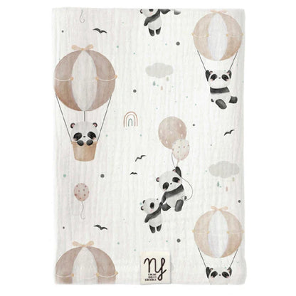 Mussola per neonato in doppia garza di Cotone (Multiuso e Made in Italy) - 90x65cm