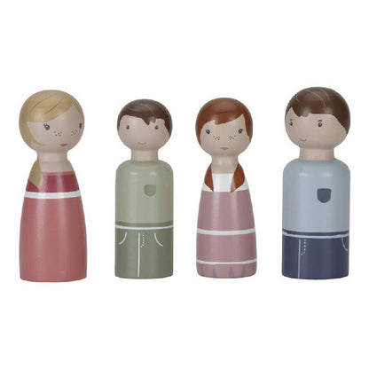 Set Personaggi Famiglia in Legno 'Peg Dolls' Little Dutch (3+ Anni)