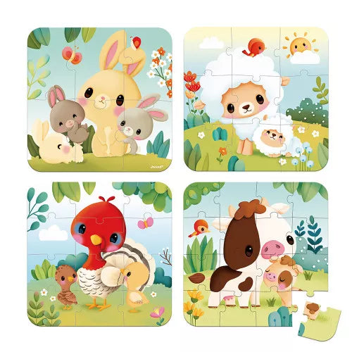 Puzzle evolutivi animali della fattoria