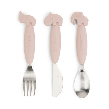 Set 3 posate anti-scivolo - acciaio inossidabile