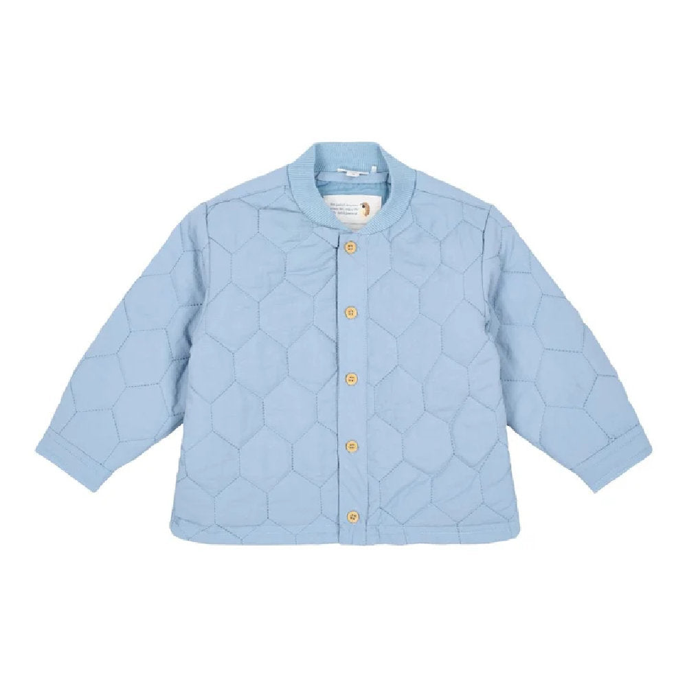 Giacca Estiva Trapuntata Bambino in Cotone Biologico - Steel Blue