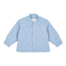 Giacca Estiva Trapuntata Bambino in Cotone Biologico - Steel Blue