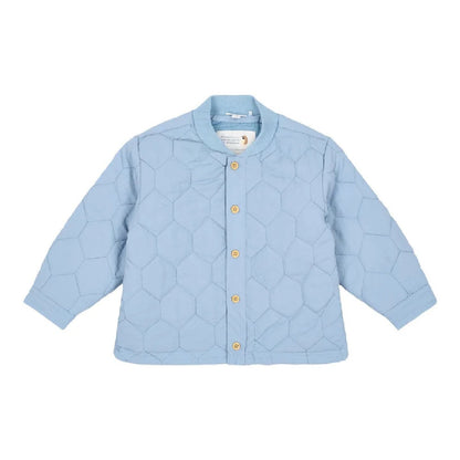 Giacca Estiva Trapuntata Bambino in Cotone Biologico - Steel Blue