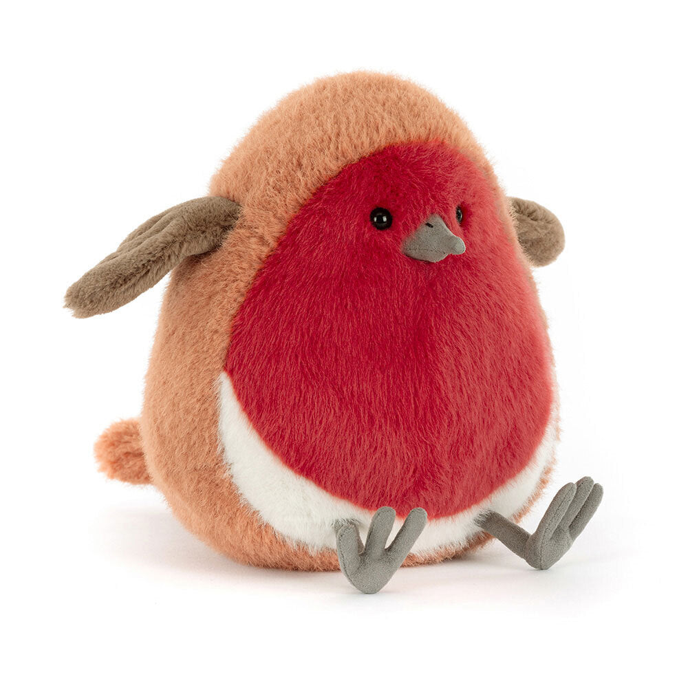 Peluche morbido parrocchetto testaprugna Robin