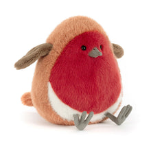 Peluche morbido parrocchetto testaprugna Robin