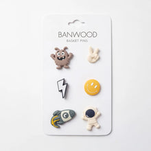Spille Decorative Banwood Pins per Cestino - Set da 6 Pezzi