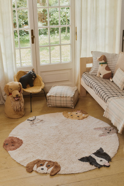 Tappeto lavabile Dogs - Ø 140 cm