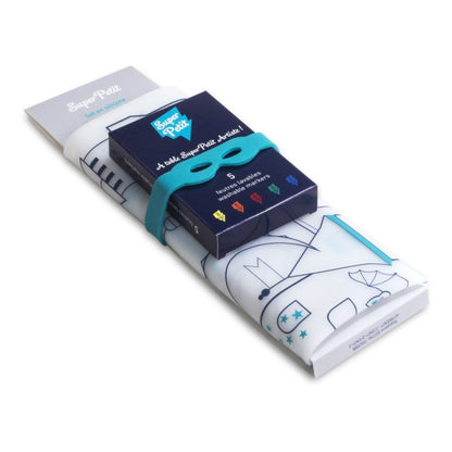 Tovaglietta in silicone da colorare con 5 pennarelli - 40x30cm