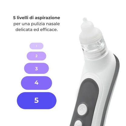 Aspiratore nasale elettrico con batteria ricaricabile