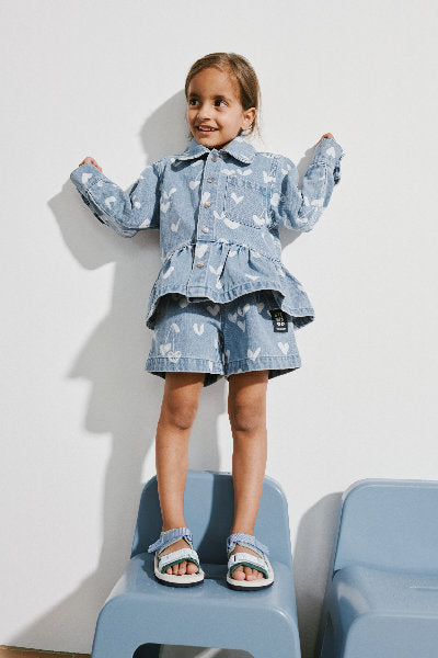 Kenza overshirt in denim - 100% morbido cotone