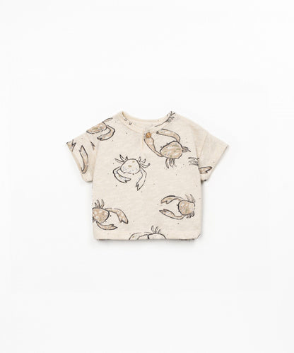 T-SHIRT DI MAGLIA FIAMMA CON STAMPA