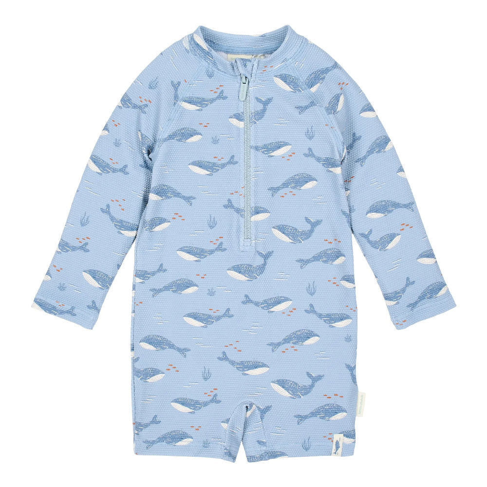 Costume da Bagno a Maniche Lunghe 'Ocean Splash' (Protezione UPF40+ e Zip)