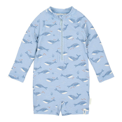Costume da Bagno a Maniche Lunghe 'Ocean Splash' (Protezione UPF40+ e Zip)