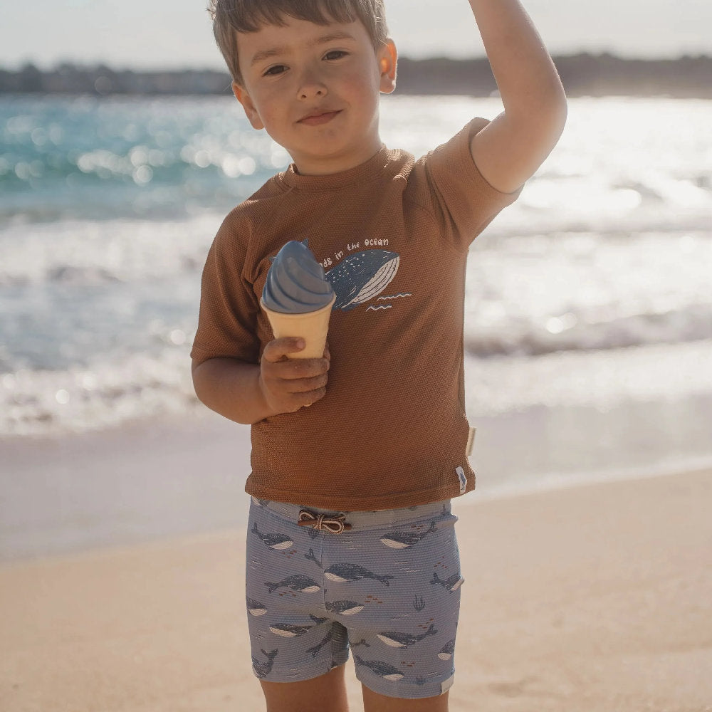 Pantaloncini da Bagno 'Ocean Splash' (Protezione UPF40+ e Asciugatura Rapida)