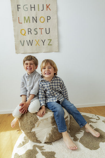 Tappeto tondo lavabile World Ma - Ø 120 cm - Linea Rugcycled