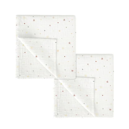 Mussola 60x60cm - Set da 2 pezzi 100% in Bamboo