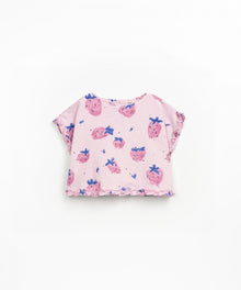 T-shirt in jersey stampato