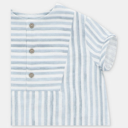 COMPLETO CAMICIA & PANTALONI IN TESSUTO BAMBINO SU