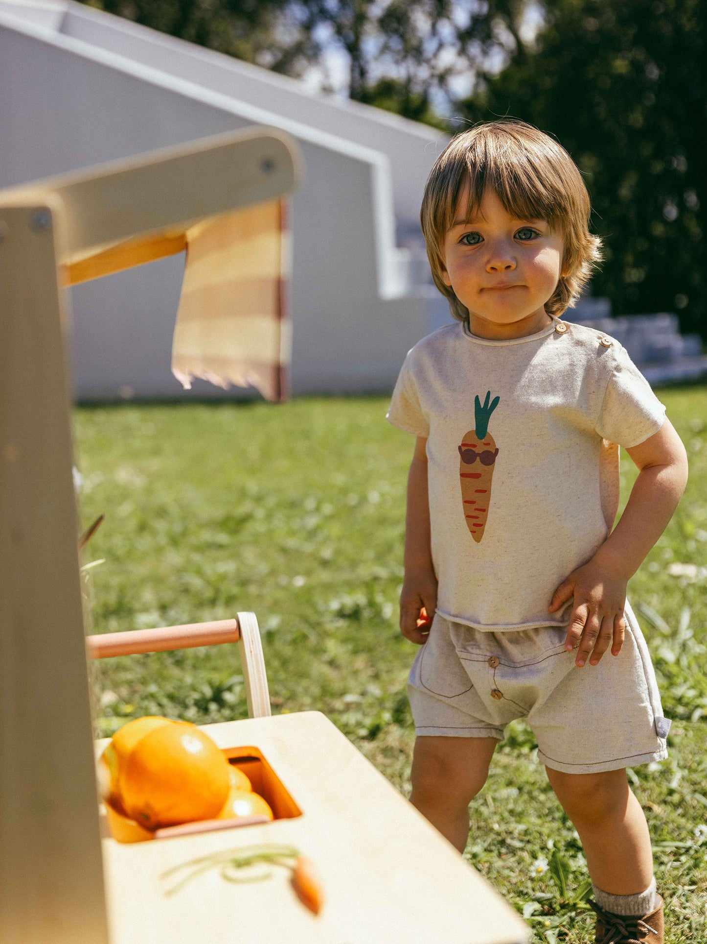 T-shirt in Jersey e Lino - Effetto Rustico Naturale