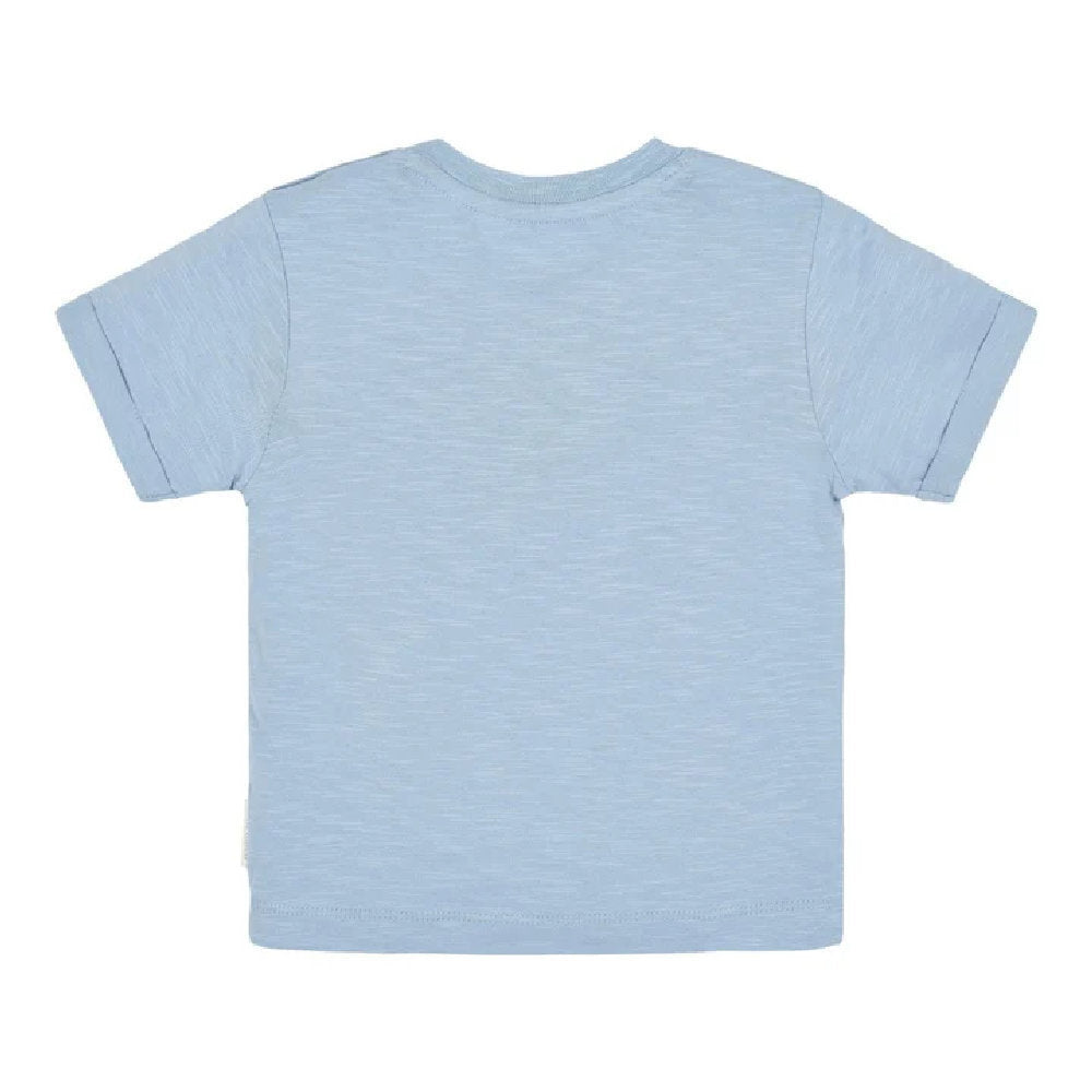 T-Shirt Bambino in Cotone Biologico 'Amici del Bosco' - Steel Blue