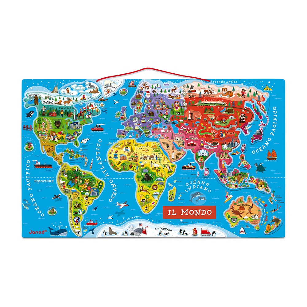 Puzzle magnetico del mondo