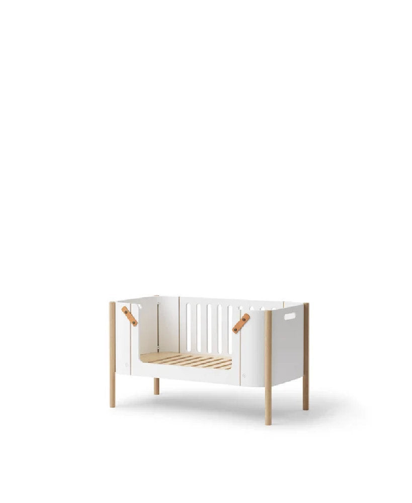 Culla Co-Sleeping Evolutiva in Betulla e Rovere Massello 'Wood Co-Sleeper'