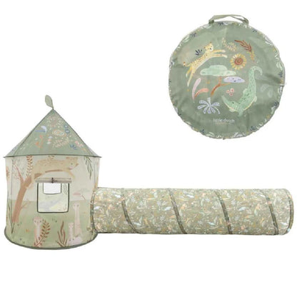 Tenda da Gioco con Tunnel 'Safari Friends' 2-in-1 Little Dutch (24+ Mesi)