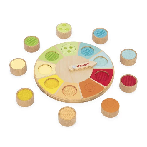 Ruota Sensoriale Tattile in Legno FSC® 'Indovina con le Dita'