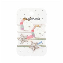 Elastici per capelli arcobaleno unicorno