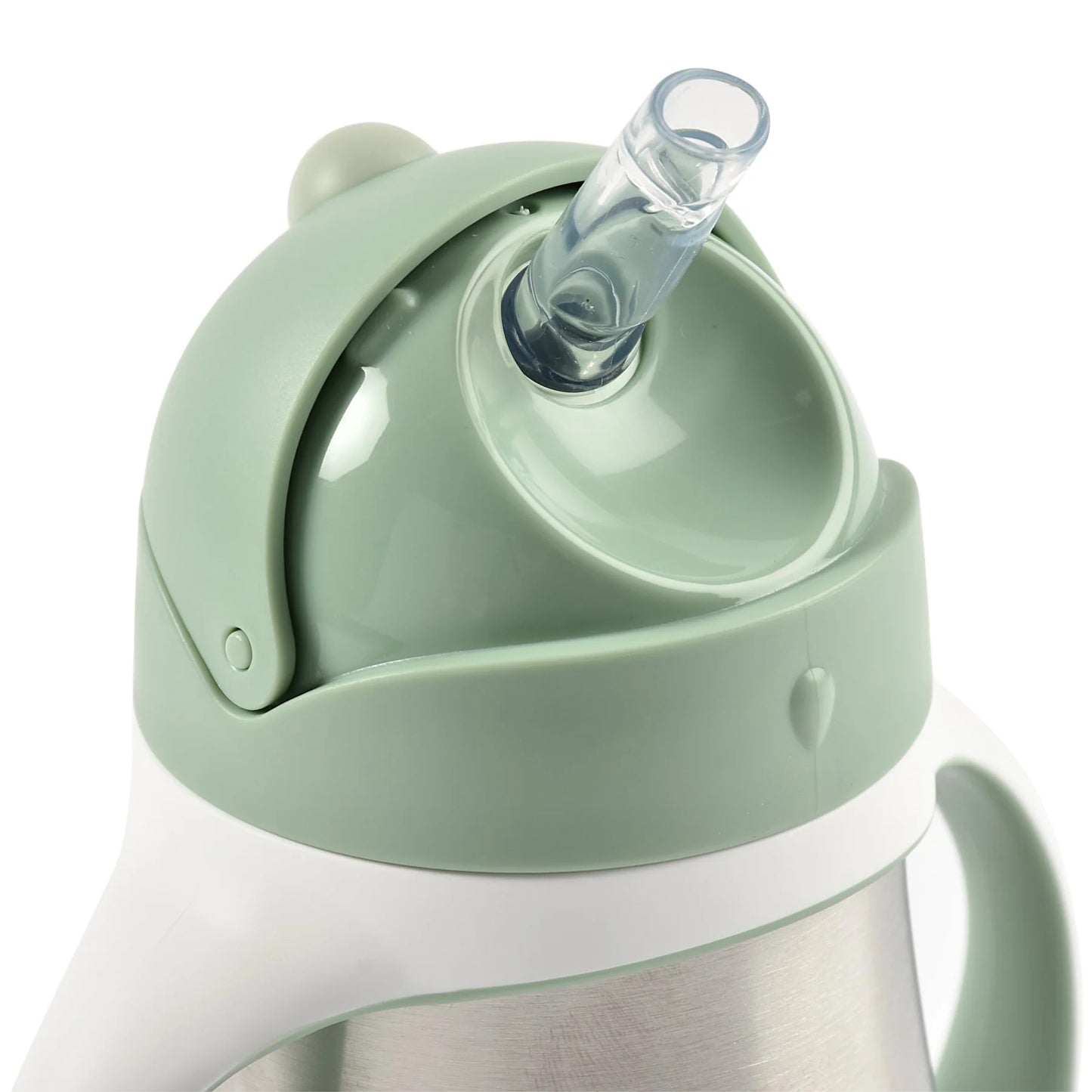Tazza con cannuccia e manici in acciaio - 250ml