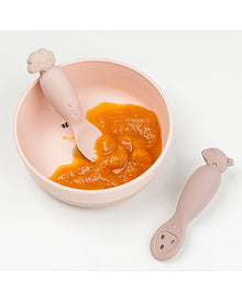 Set 2 cucchiai da apprendimento in silicone - tiny farm