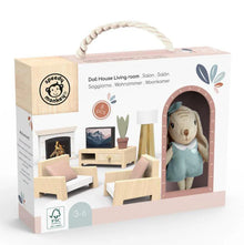 Set Arredamento Soggiorno in Legno per Casa delle Bambole