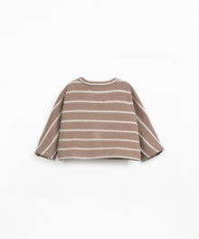 Maglione in jersey a righe