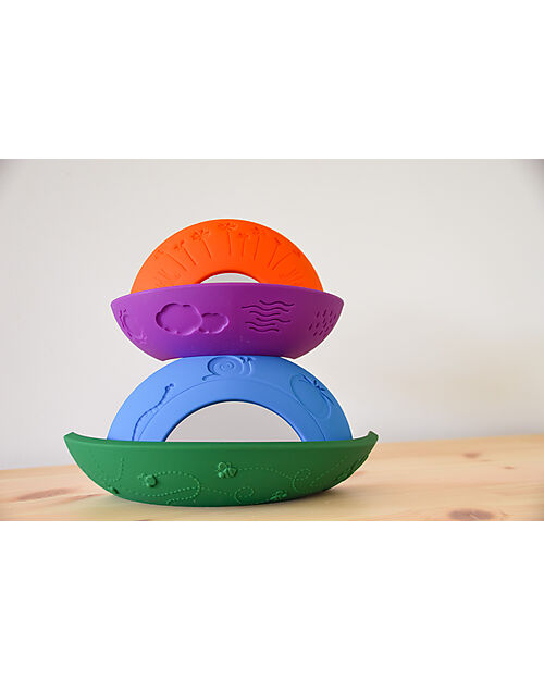 Gioco Arcobaleno Impilabile in Silicone 'Over The Rainbow' - Jellystone Designs