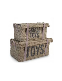 Set 2 ceste in paglia - 57x32x27 cm