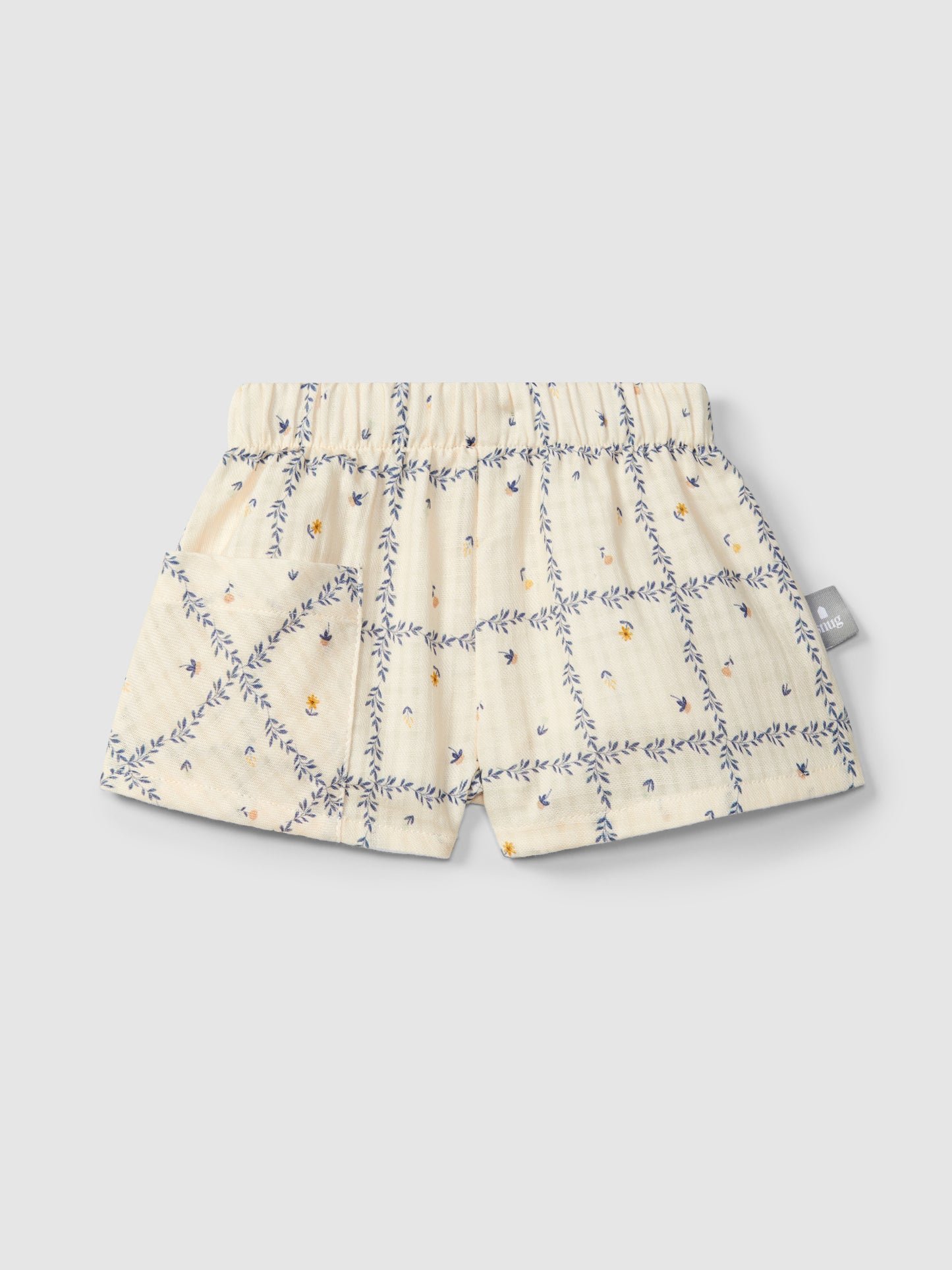 Shorts Pull-up in Cotone Morbido con Stampa e Texture