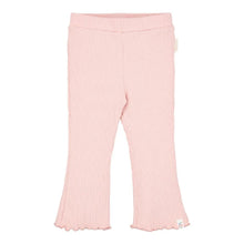 Pantaloni a Zampa Bambina in Cotone Biologico a Costine - Fairy Pink