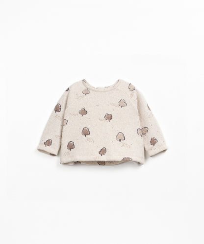 Maglione con stampa - 90% Cotone rigenerato e 10% Cotone riciclato